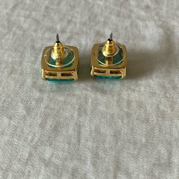 Kate Spade: Green Sparkle Earrings- Gold tone - Picture 10 of 14